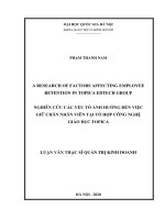 A research of factors affecting employee retention in topica edtech group 