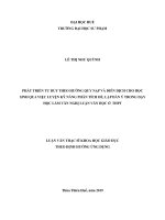 Phát triển tư duy theo hướng quy nạp và diễn dịch cho học sinh qua việc luyện kỹ năng phân tích đề, lập dàn ý trong dạy học làm văn nghị luận văn học ở trung học phổ thông 