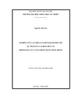 Nghiên cứu vai trò của phytolith đối với sự tích lũy cacbon hữu cơ trong đất lúa vùng đồng bằng sông hồng (luận văn thạc sĩ khoa học) 