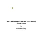 Matthew henrys bible commentary 