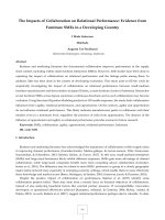 The impacts of collaboration on relational performance evidence from furniture SMEs in a developing country 