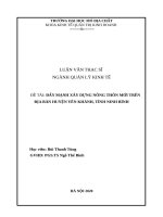 ĐẨY MẠNH xây DỰNG NÔNG THÔN mới TRÊN địa bàn HUYỆN yên KHÁNH, TỈNH NINH BÌNH 