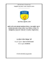 Một số giải pháp nhằm nâng cao hiệu quả kinh doanh xăng dầu tại tổng công ty thƣơng mại kỹ thuật và đầu tƣ petec 
