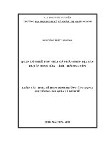 Quản lý thuế thu nhập cá nhân tại đại bàn huyện định hóa   tỉnh thái nguyên 