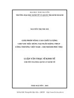 giải pháp nâng cao chất lượng cho vay tiêu dùng tại ngân hàng tmcp công thương việt nam   chi nhánh phú thọ​ 