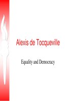 Democracy in america by alexis de tocqueville outlined 