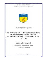 Đo lường sự hài lòng của khách hàng mua sắm tại hệ thống siêu thị co opmart trên địa bàn tp  hồ chí minh  