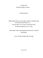 Hình thành năng lực giao tiếp và hợp tác cho học sinh bằng phương pháp đóng vai qua dạy học các văn bản văn học dân gian ở chương trình ngữ văn 6 – trung học cơ sở 