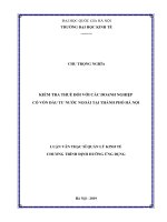 kiểm tra thuế đối với các doanh nghiệp có vốn đầu tư nước ngoài tại thành phố hà nội​ 