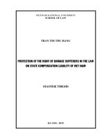 Protection of the right of damage sufferers in the law on state compensation liability of viet nam 