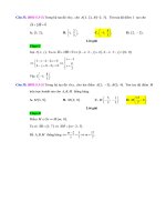 D03   xác định toạ độ điểm, toạ độ véctơ   muc do 3 