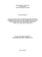Đánh giá mức độ tổn thương do biến đổi khí hậu đối với sản xuất nông nghiệp ở các xã ven biển huyện phú lộc, tỉnh thừa thiên huế và đề xuất giải pháp thích ứng 
