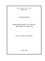 Đình chỉ giải quyết vụ án dân sự theo pháp luật việt nam (luận văn thạc sĩ luật học) 