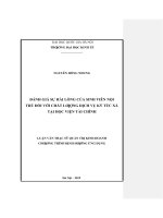 Đánh giá sự hài lòng của sinh viên nội trú đối với chất lượng dịch vụ ký túc xá tại học viện tài chính 