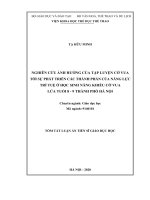 Nghiên cứu ảnh hưởng của tập luyện cờ vua tới sự phát triển các thành phần của năng lực trí tuệ ở học sinh năng khiếu cờ vua lứa tuổi 8   9 thành phố hà nội tt 