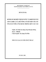 Đánh giá độ bền thấm nước và khuếch tán ion clorua của bê tông có xét đến yếu tố ứng suất nén, ứng dụng trong kết cấu cầu