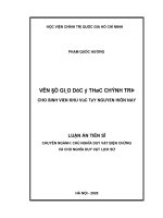 Vấn đề giáo dục ý thức chính trị cho sinh viên khu vực tây nguyên hiện nay 