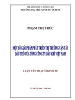 Một số giải pháp phát triển thị trường vận tải dầu thô của Tổng công ty dầu khí Việt Nam