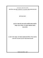 Quản trị rủi ro bảo hiểm phi nhân thọ tại công ty bảo minh thái nguyên 