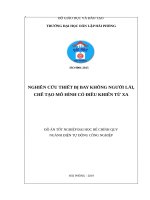 Nghiên cứu thiết bị bay không người lái chế tạo mô hình có điều khiển từ xa