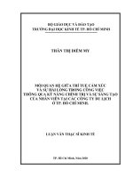 Mối quan hệ giữa trí tuệ cảm xúc và sự hài lòng trong công việc thông qua kỹ năng chính trị và sự sáng tạo của nhân viên tại các công ty du lịch ở Thành phố Hồ Chí Minh