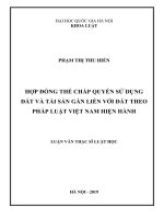 Hợp đồng thế chấp quyền sử dụng đất và tài sản gắn liền với đất theo pháp luật việt nam hiện hành 