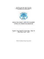 BÁO CÁO THỰC TẬP BẢO TRÌ TÒA NHÀ CHUYÊN NGÀNH ĐIỆN