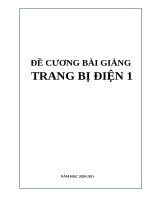 ĐỀ CƯƠNG BÀI GIẢNG TRANG BI DIỆN 1