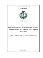 Đánh giá tình hình sử dụng kháng sinh imipenem tại khoa hồi sưc tích cực, bệnh viện lão khoa trung ương 