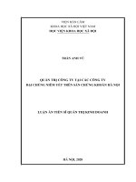 luận án tiến sĩ quản trị công ty tại các công ty đại chúng niêm yết trên sàn chứng khoán hà nội 