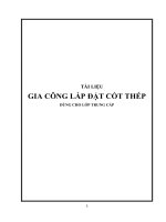 GIA CÔNG LẮP ĐẶT CỐT THÉP