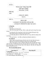 giáo án lớp 1 tuần 1 bộ kết nối tri thức với cuộc sông