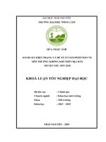Đánh Giá Hiện Trạng Và Đề Xuất Giải Pháp Bảo Vệ Môi Trường Không Khí Trên Địa Bàn Huyện Sóc Sơn 2018