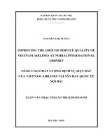 Improving the ground service quality of vietnam airlines at noibai international airport 