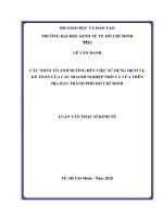 Các nhân tố ảnh hưởng đến việc sử dụng dịch vụ kế toán của các doanh nghiệp nhỏ và vừa trên địa bàn thành phố hồ chí minh 