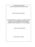 Giải pháp nâng cao hiệu quả hoạt động bán lẻ của ngân hàng TMCP ngoại thương việt nam khu vực tây nam bộ 