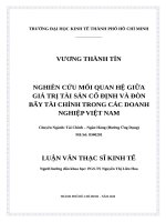 Nghiên cứu mối quan hệ giữa giá trị tài sản cố định và đòn bẩy tài chính trong các doanh nghiệp việt nam 