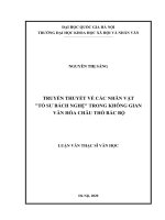Truyền thuyết về các nhân vật “tổ sư bách nghệ” trong không gian văn hóa châu thổ bắc bộ 