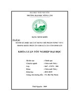 Đánh Giá Hiệu Quả Sử Dụng Chế Phẩm Tonic Vit C Trong Khẩu Phần Ăn Cho Gà Cáy Củm Sinh Sản​