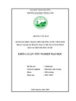 Đánh Giá Hiện Trạng Môi Trường Nước Thải Sinh Hoạt Tại Quận Hoàng Mai