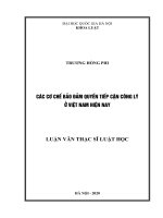 Các cơ chế bảo đảm quyền tiếp cận công lý ở việt nam hiện nay 