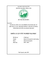 Đánh Giá Công Tác Giải Phóng Mặt Bằng Dự Án Khu Dân Cư Số 1 Thị Trấn Đình Cả, Huyện Võ Nhai