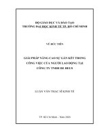 Giải pháp nâng cao sự gắn kết trong công việc của người lao động tại công ty TNHH de heus 