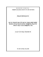 Quản trị rủi ro tín dụng theo hiệp ước basel II tại ngân hàng thương mại cổ phần việt nam thương tín 
