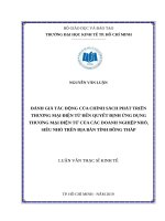Đánh giá tác động của chính sách phát triển thương mại điện tử đến quyết định ứng dụng thương mại điện tử của các doanh nghiệp nhỏ, siêu nhỏ trên địa bàn tỉnh đồng tháp 