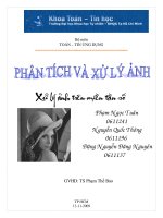 Phân tích và xử lý ảnh  xử lý ảnh trên miền tần số  toán tin