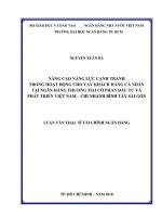 Nâng Cao Năng Lực Cạnh Tranh Trong Hoạt Động Cho Vay Khách Hàng Cá Nhân Tại Ngân Hàng BIDV – Chi Nhánh Bình Tây Sài Gòn