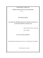 Các nhân tố ảnh hưởng đến tăng trưởng tín dụng tại ngân hàng thương mại việt nam 