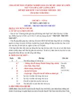 GIÁO án  (kế HOẠCH dạy học) CHỦ đề 1 lớp (6,7,8,9)