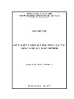 Giá bán điện và hiệu quả hoạt động của tổng công ty điện lực tp  hồ chí minh 